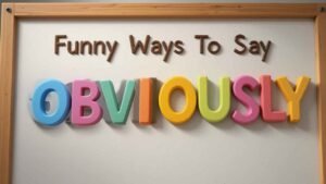 funny ways to say obviously