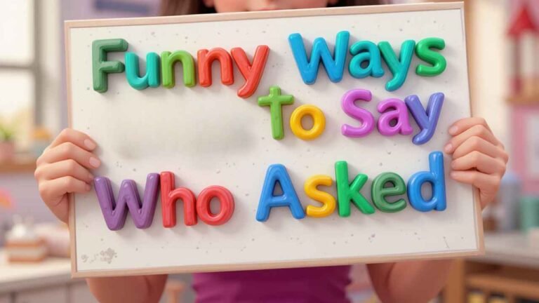 funny ways to say who asked
