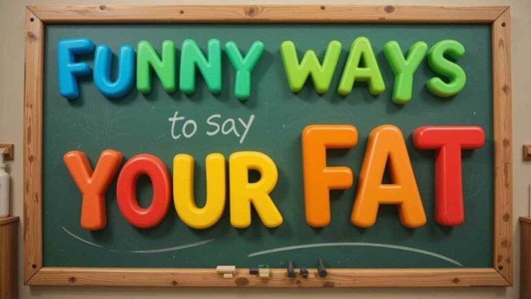 funny ways to say your fat