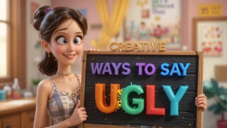 creative ways to say ugly
