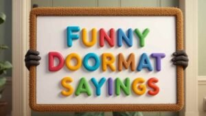 funny doormat sayings