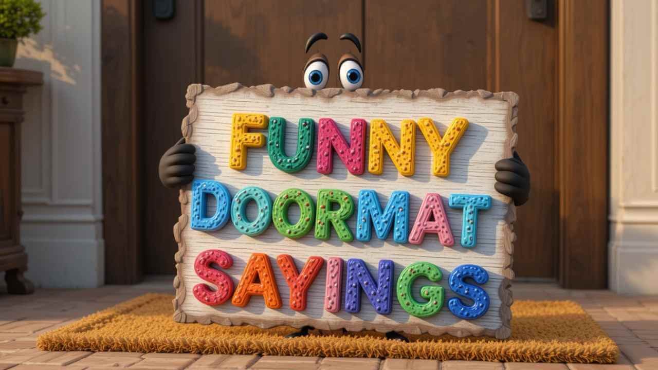 funny doormat sayings