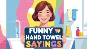 funny hand towel sayings