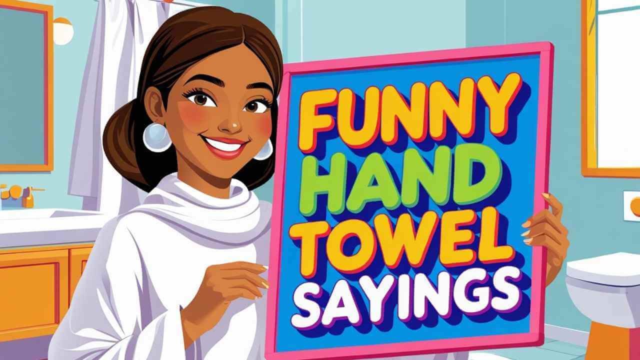 funny hand towel sayings