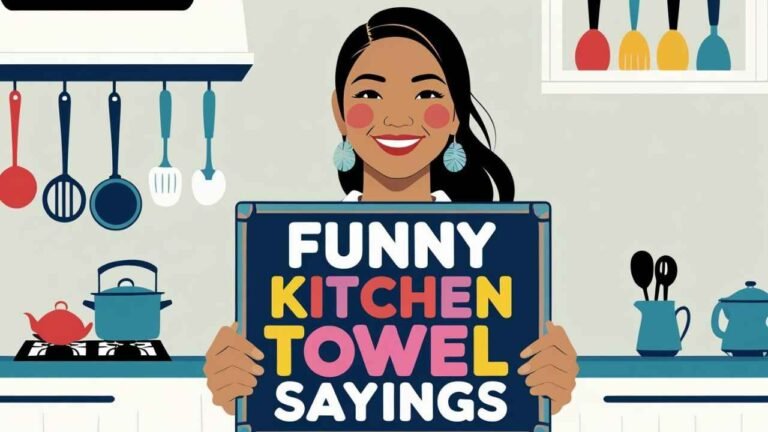 funny kitchen towel sayings