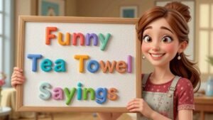 funny tea towel sayings