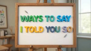 funny ways to say i told you so