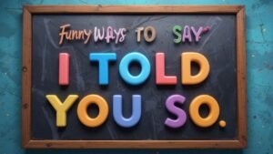 funny ways to say i told you so