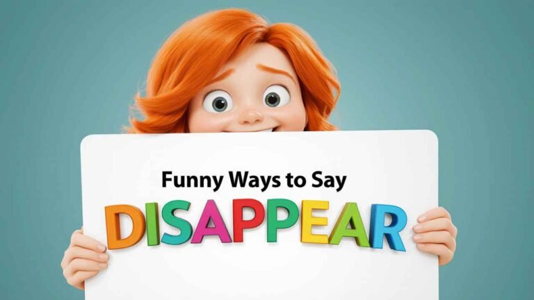funny ways to say disappear