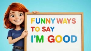 funny ways to say i'm good