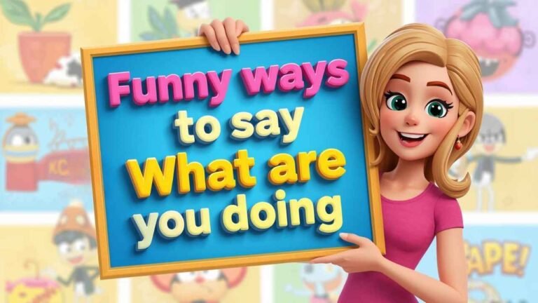 funny ways to say what are you doing