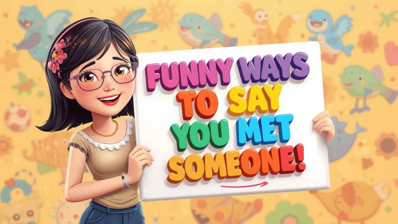 funny ways to say you met someone