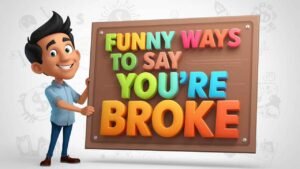 funny ways to say you're broke