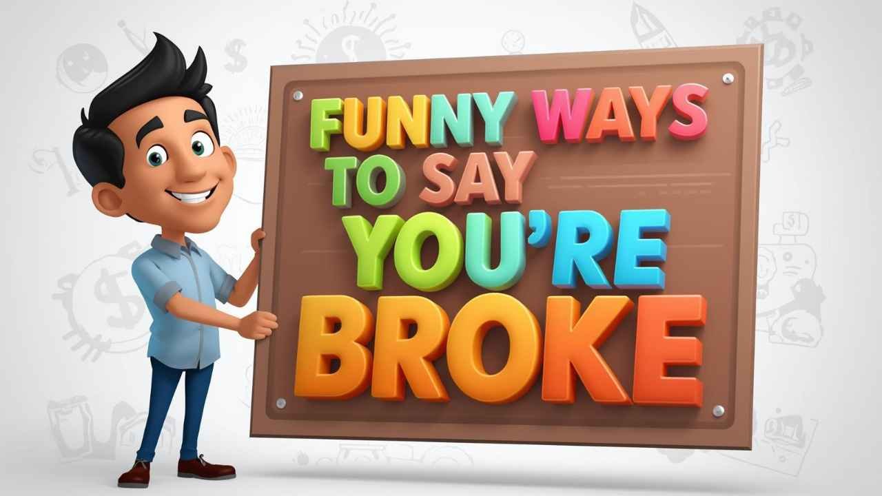 funny ways to say you're broke
