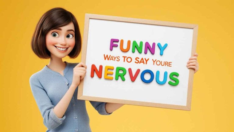 funny ways to say you're nervous
