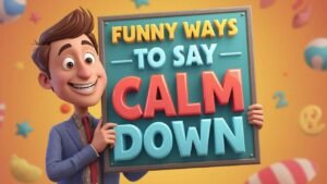 funny ways to say calm down