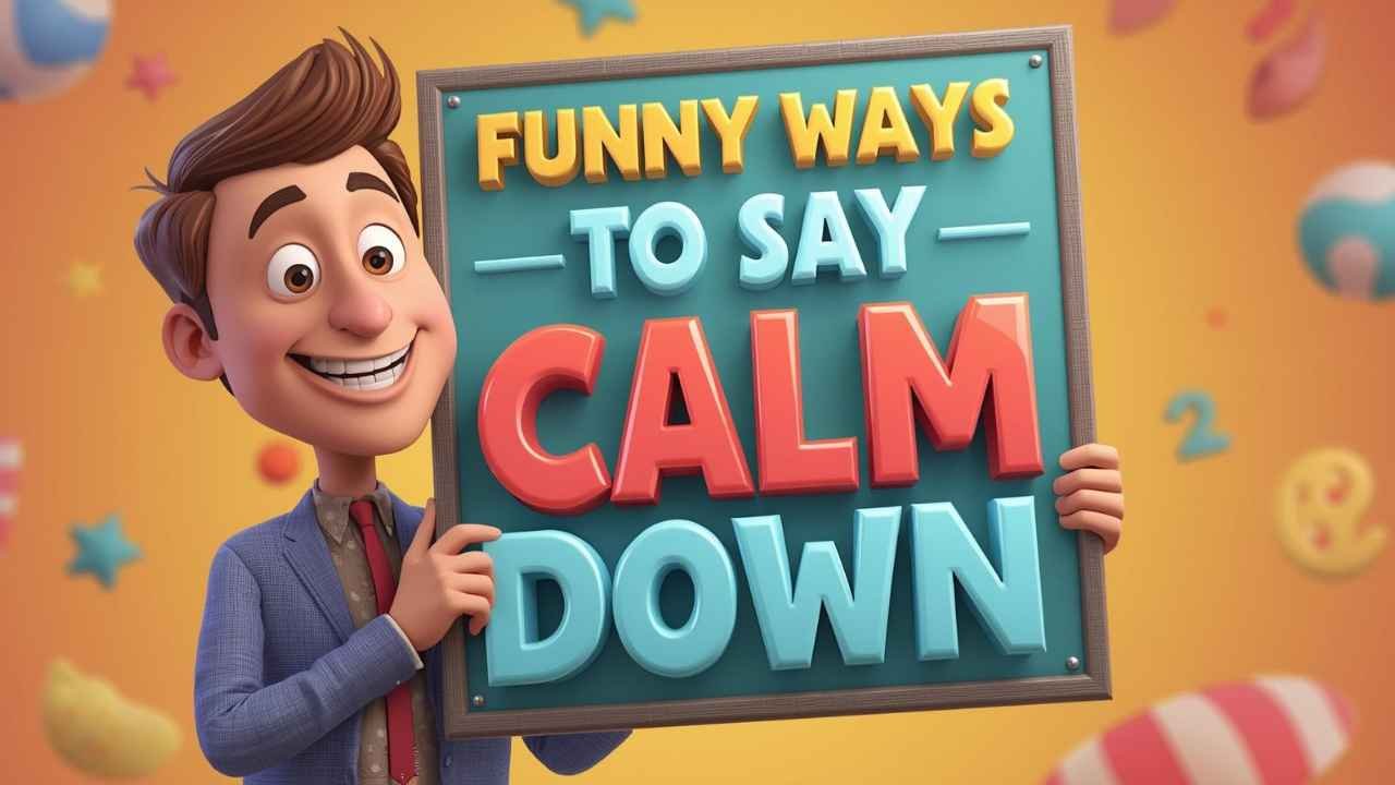 funny ways to say calm down