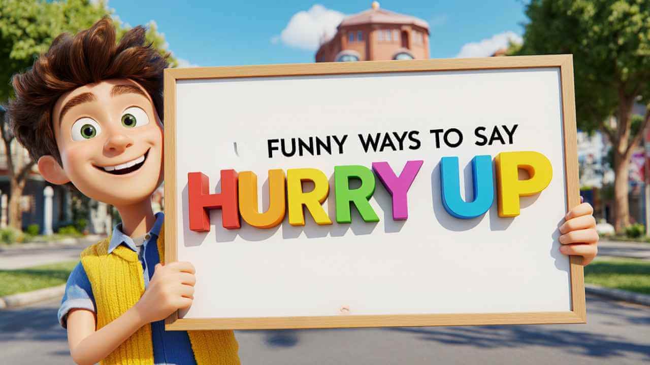 funny ways to say hurry up