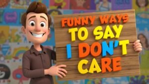 funny ways to say i don't care