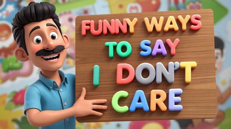 funny ways to say i don't care