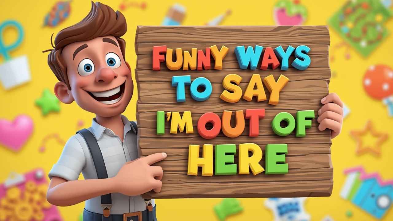 funny ways to say i'm out of here