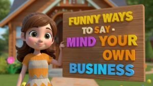 funny ways to say mind your own business