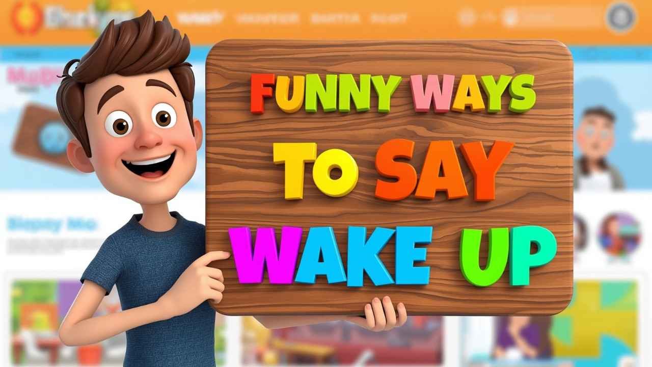 funny ways to say wake up