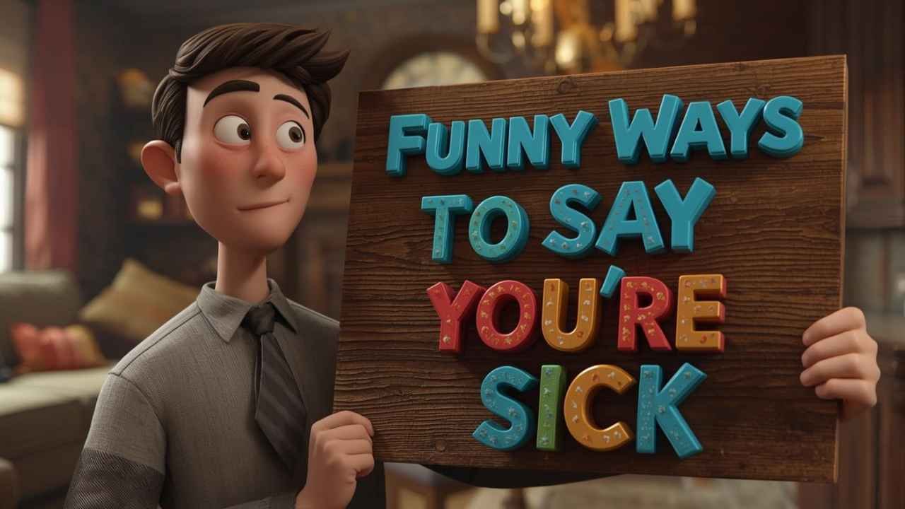 funny ways to say you're sick