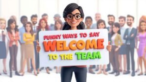 funny ways to say welcome to the team